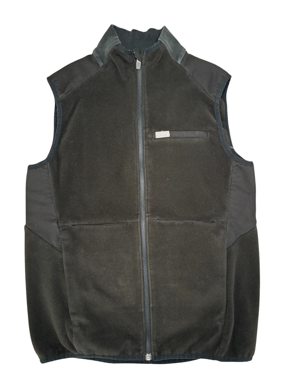 FIGS Black On Shift Primaloft Fleece Zip Up Vest